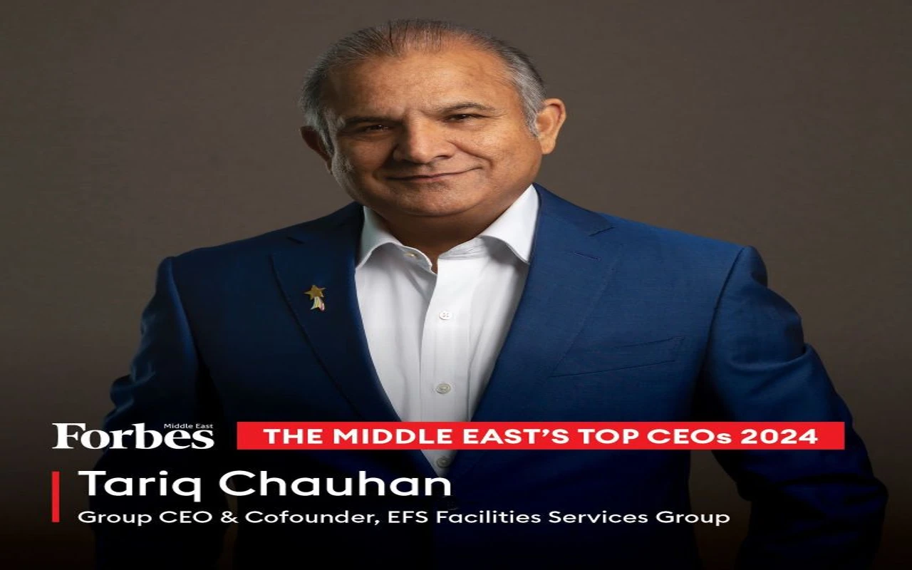 Tariq Chauhan in Top CEOs 2024 Forbes Middle East